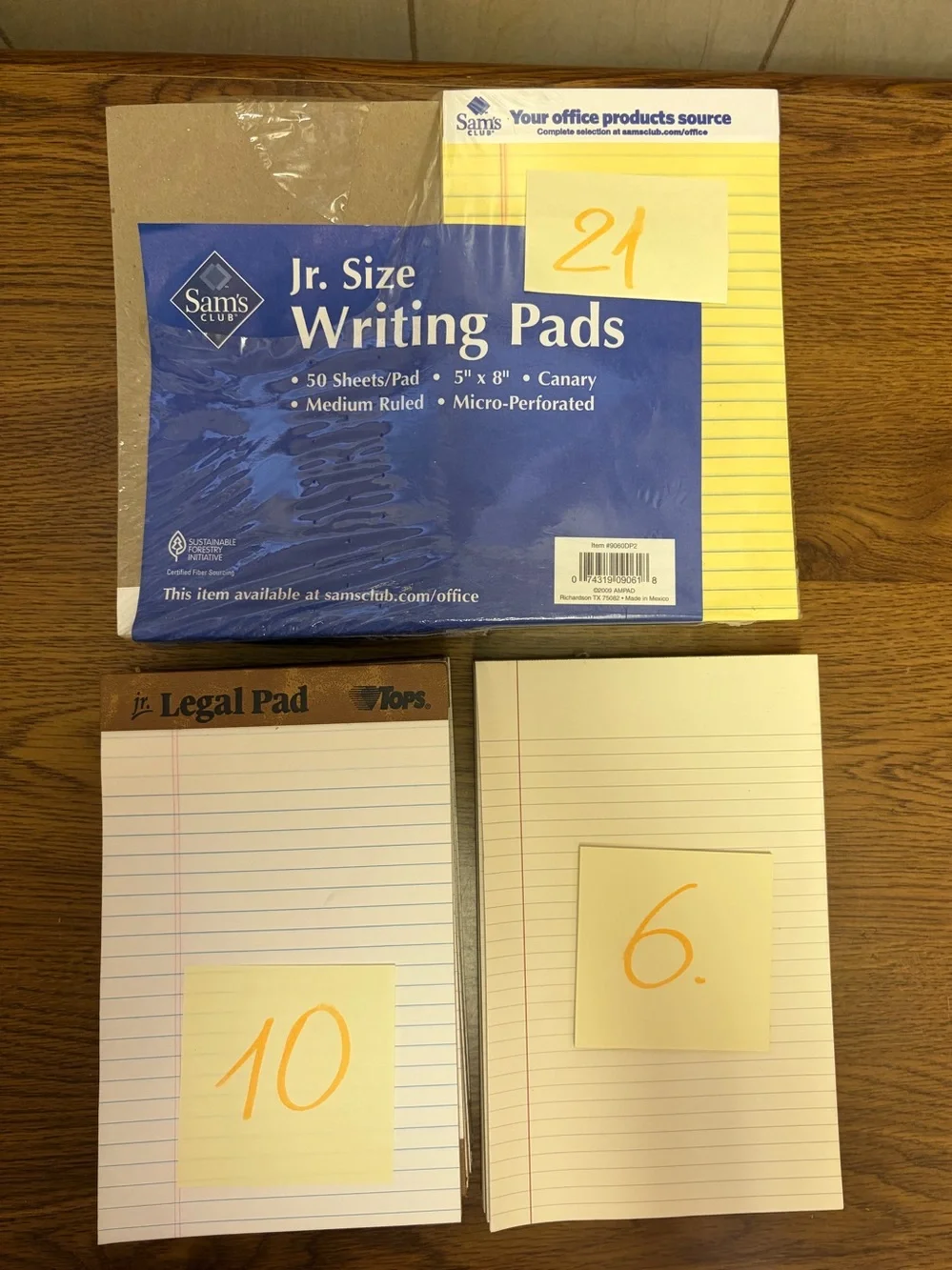 36 Yellow Tear-Off Memo Notebooks – New Old Stock Canary Yellow Jr. Size Writing